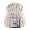 Hats For Knitted Fashion New Men Women Wolf Pattern Skullies Beanies Unisex Knitting Streetwear Hip Hop Bonnet Caps Kpop Gorras
