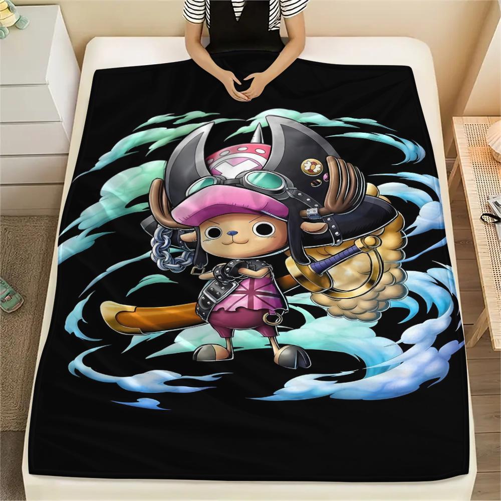 One Piece Character Print Flannel Blanket,High Quality Comfortable for All Seasons,Home Decor,Warmth and Comfort,Perfect for Christmas Gifts