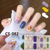 New type of bake-free gel nail polish film, full sticker, plaid spring and summer flower nail art film, nail film, waterproof paper patch