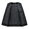 Men's Winter Stand Collar Cotton Coat - Loose, Solid Color, Thickened Plus Size, Two-Way Zipper Casual Jacket.