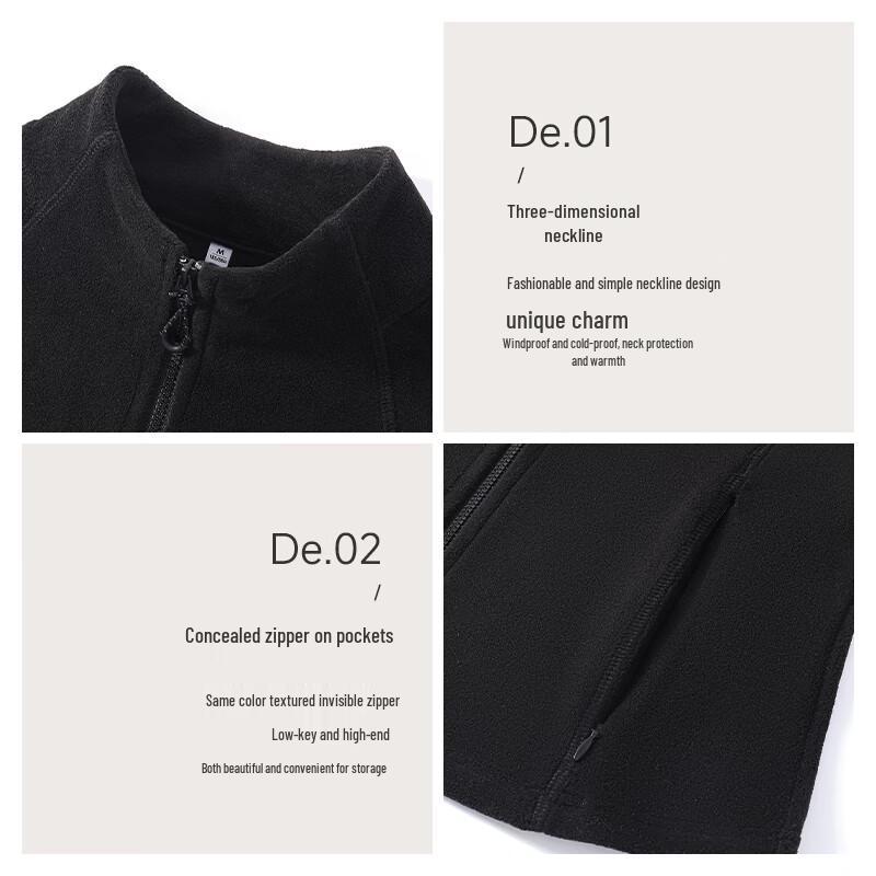 MJ STYLE Women's Fleece-Lined Stand-Collar Slim Fit Jacket