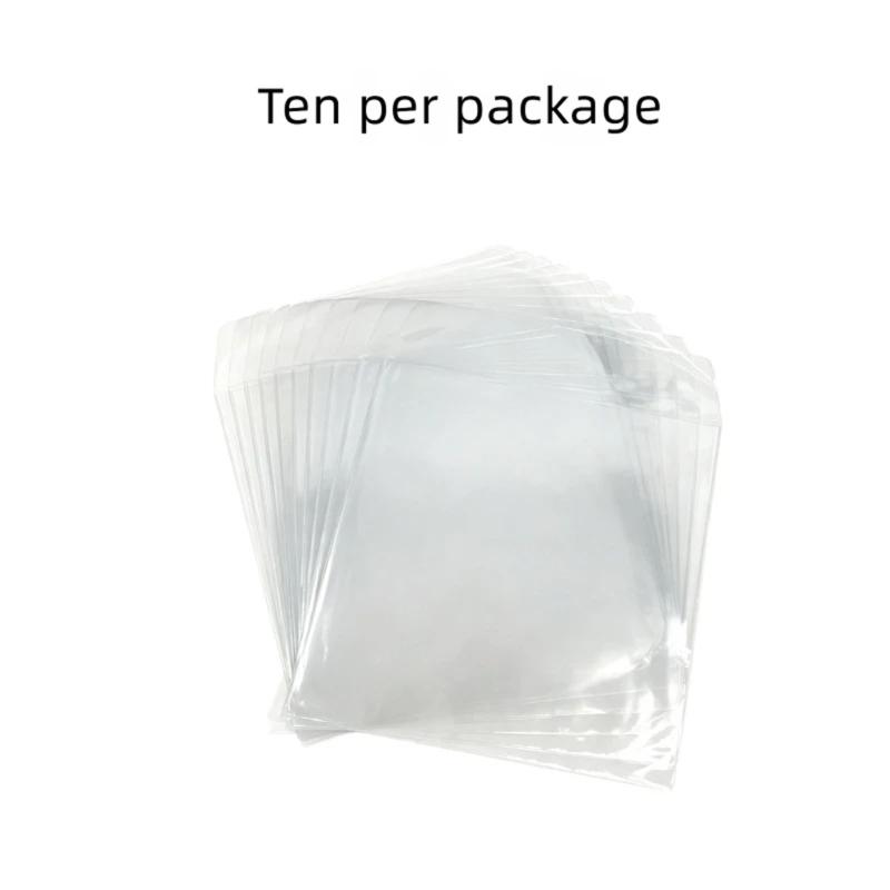 Album Inner Sleeves Set of 10 Clear Record Sleeves for Dust Control, Handling Care, Shelf Filing, Archive Storage and Collection Order