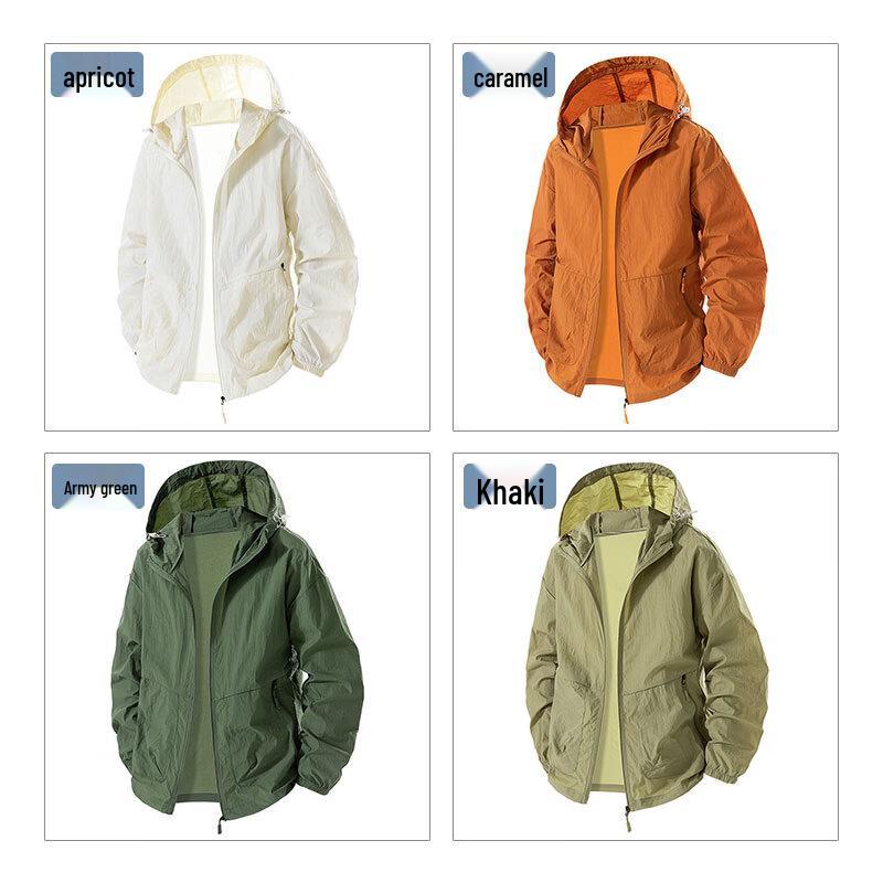 ROMON Men's UPF50+ Quick-Dry UV Protection Hooded Jacket