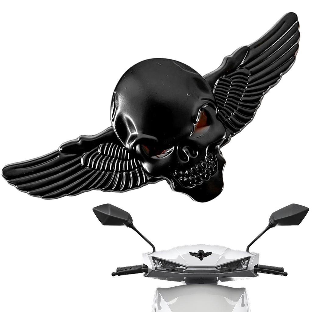 Zmijkol Angel Wings Car Decal, 3D Car Sticker Metal | 3D Metal Skeleton Car