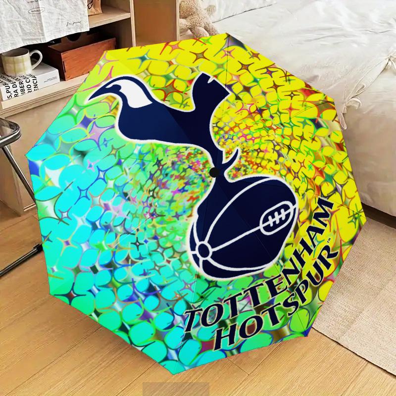 1PC Tottenham Hotspur F.C Design Printed Umbrella Folding umbrella, automatic umbrella 8-Frame for Travel, camping Fan gifts Christmas Gifts