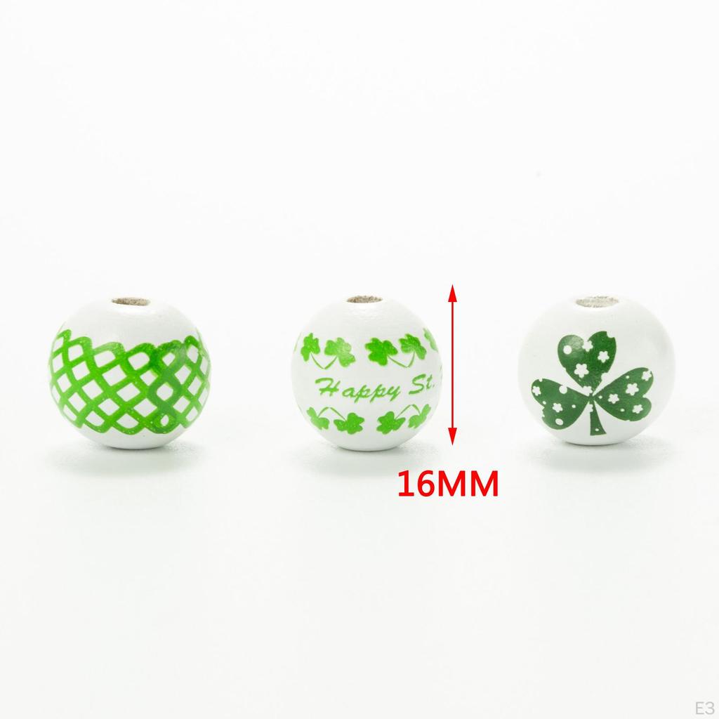 Runde Holzperlen 16mm Bemalt Glatt Viele Kugel Bunt Lose Perle für Schmuck Armband Rosenkranz