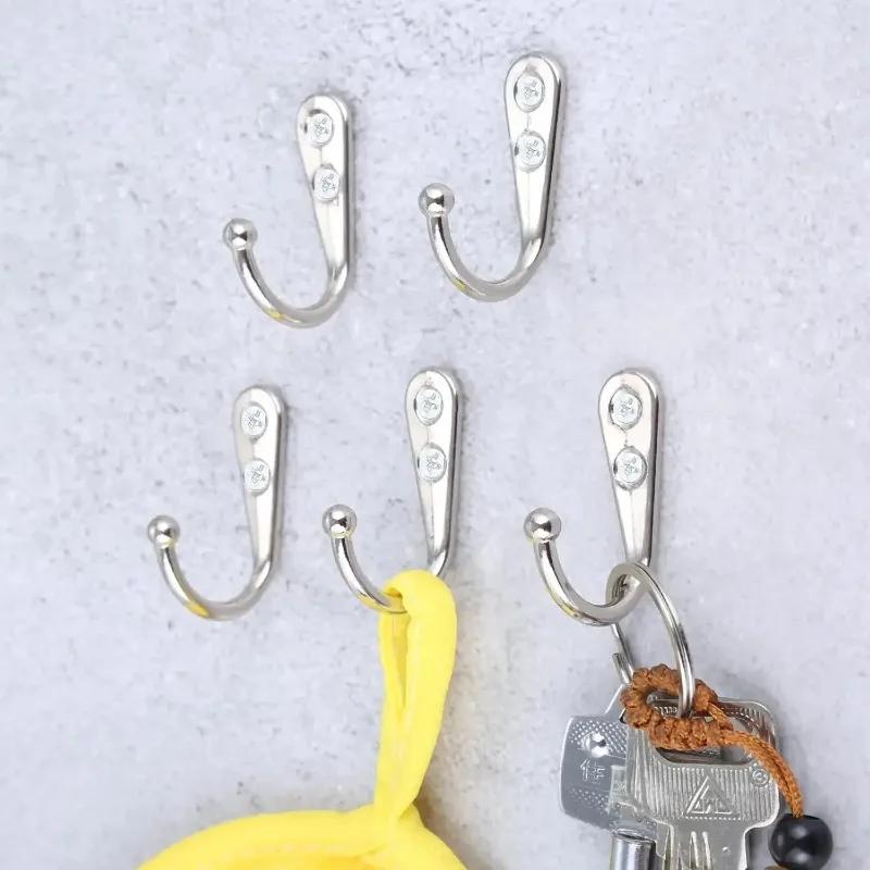 1/40ks Víceúčelové háčky se šrouby Slitina zinku Nástěnné Držák na klíče Oblečení Klobouk Hrnek Ručník Kuchyň Koupelna Úložný prostor