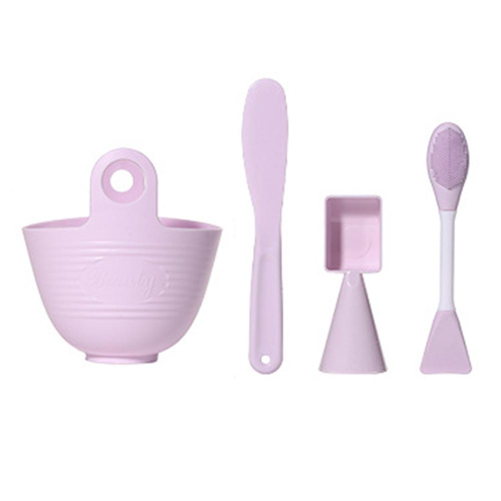 3/4Pcs Mixing Stick Silicone Face Mask Mixing Bowl Set DIY Soft Mask Bowl Brushes Face Care Portable Facial Mask Tools Kit Women
