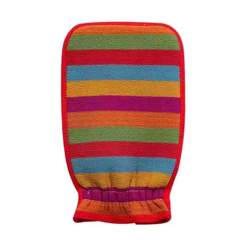

Double-Layer Rainbow Exfoliating Bath Towel - Powerful Decontamination and Mud Removal красный