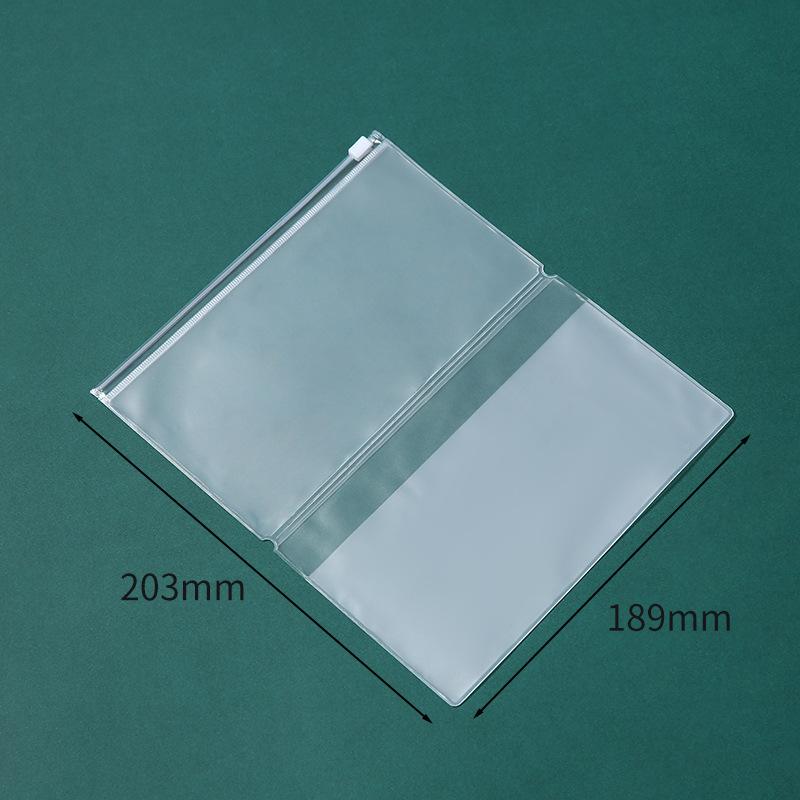 A5A6A7B5A4 Book 6 Hole Loose-Leaf Notebook Zipper Bag Bill Handbook Pvc Storage Bag Clip Chain Pencil Bag