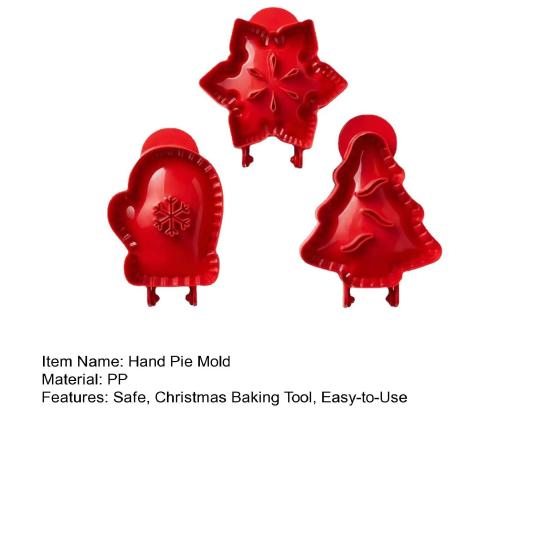 Xmas Hand Pie Mold Reusable Hand Pie Press Mold Christmas Tree Glove Star Hand