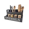 Wooden Spoon Fork Storage Box Space Saving Tableware Storage Rack Silverware Holder  Living Room