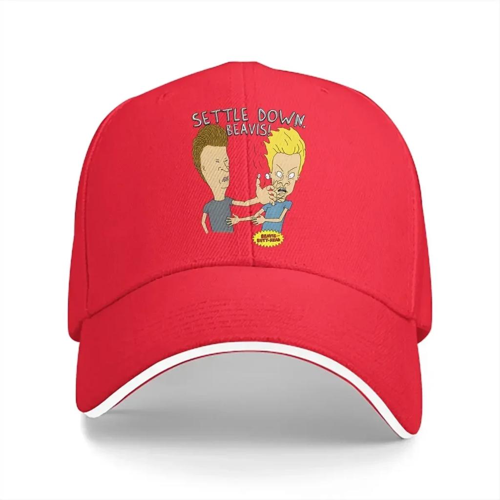 Settle Down Beavis Cappellino da Baseball Unisex Cappelli Donna Visiera Protezione Snapback Cappellini Beavis and ButtHead