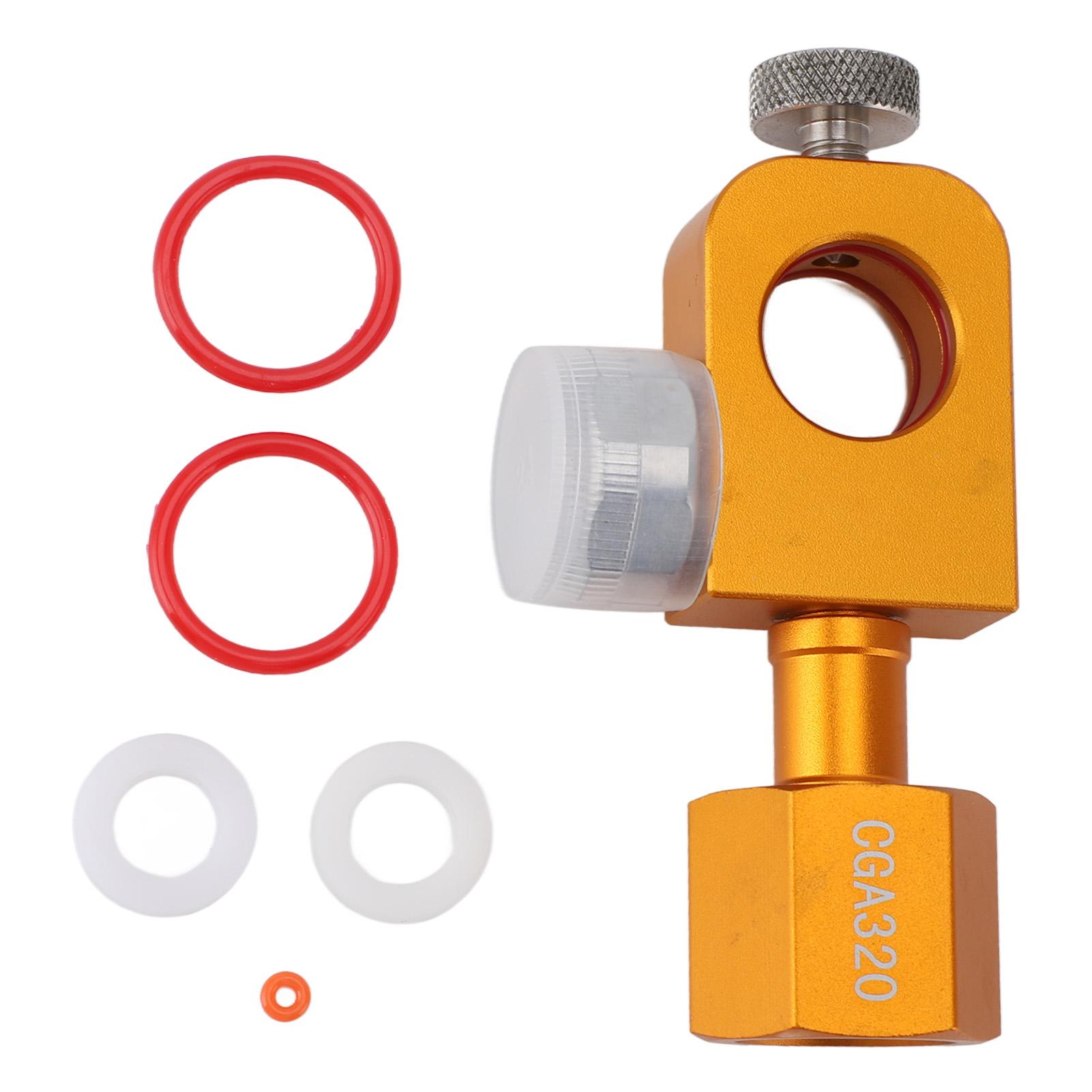 

CGA320 CO2 Refilling Adapter with Pressure Gauge Soda Refill Quick Adapter for DUO Carbonator Soda