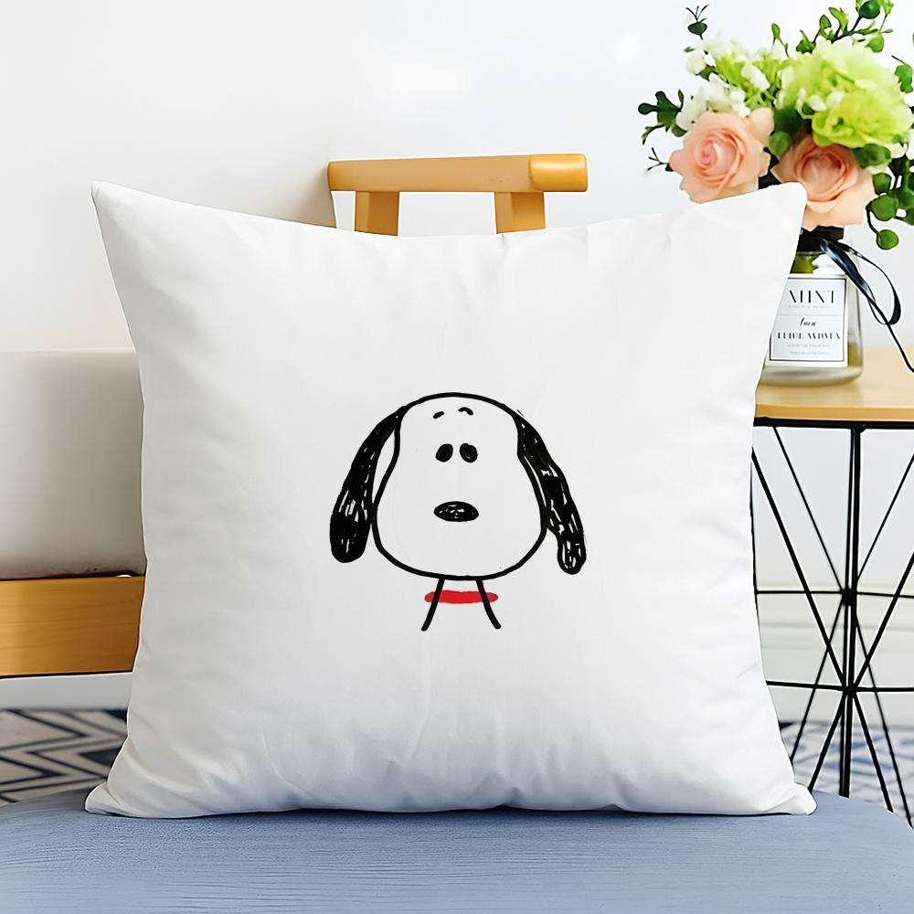 

CCartoon simple lines dog Cushion Cover Washable Linen Pillowcase Soft for Sofa Bed Cozy Home Room Decor 30x30cm