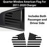 Black Rear Side Quarter Window Decal US Flag Sticker For 2011-2022 Dodge Charger