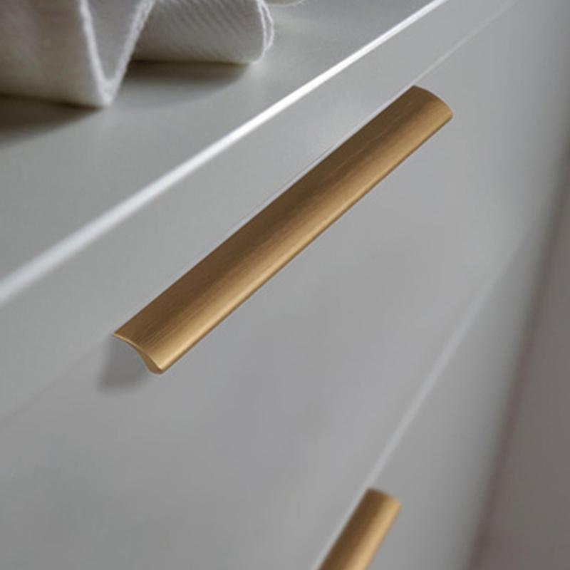 Aluminum Alloy Cabinet Drawer Handle Modern Furniture Hidden Long Handle Mount Finger Edge Pulls Nordic Concealed Handle