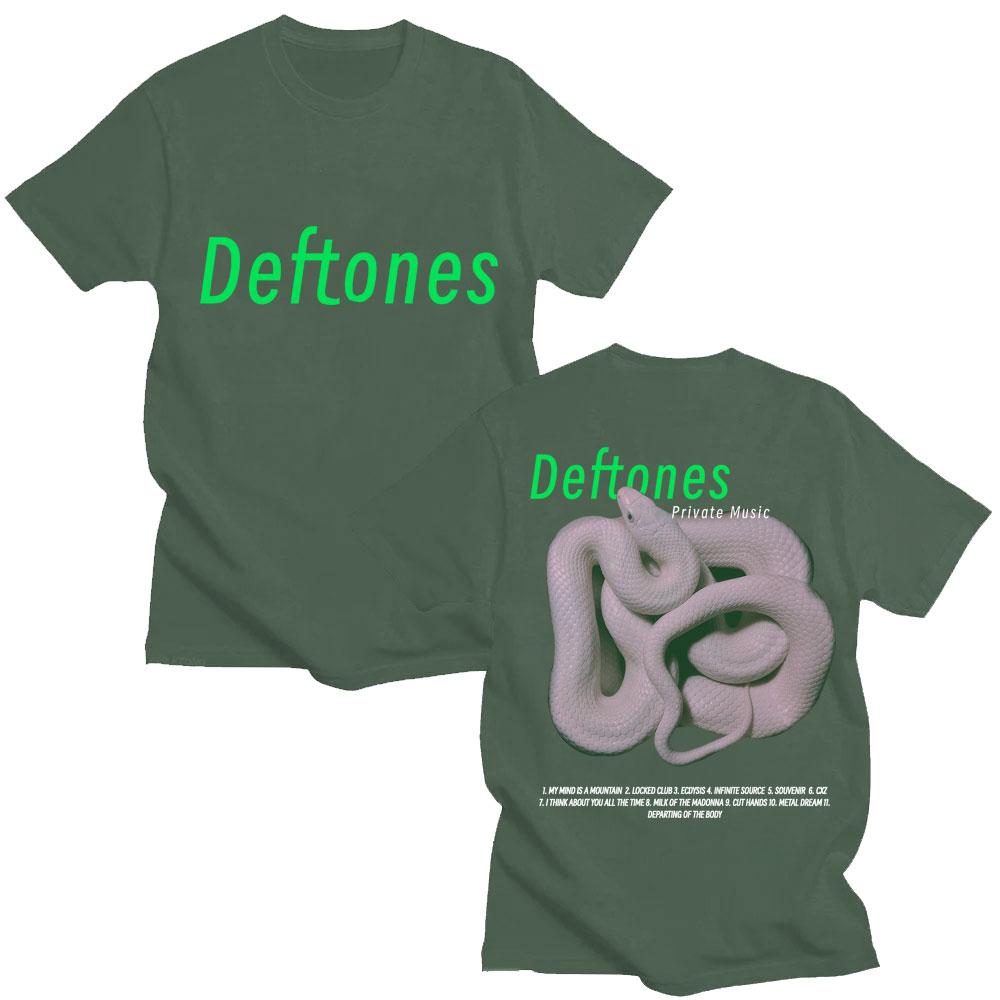 Hip Hop Rockband Deftones Privat Musikalbum T-shirt Orm 2025 Vintage Högkvalitativa T-shirts Män Kvinnor Bomull Oversized T-shirts