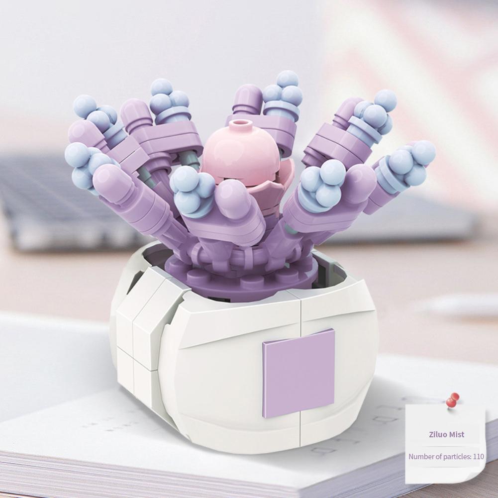 Plante la ghiveci Suculente Flori Blocuri de construcție Bonsai Asamblare Kit Cărămizi Decorare Cadouri de ziua de naștere Pentru Jucărie pentru copii