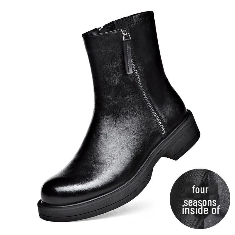 

Мужские модные зимние кожаные ботинки Chelsea Martin с шерстяной подкладкой 44