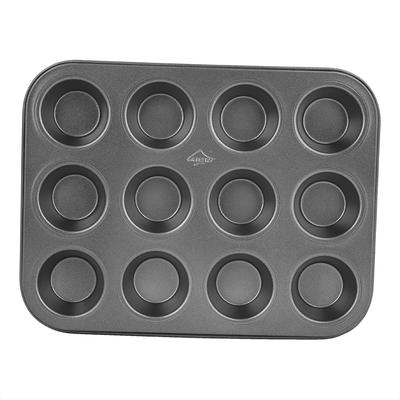 Profesyonel 12 Bardak Muffin Yorkshire Pudingi Kek Tepsisi Pişirme Kabı Yapışmaz