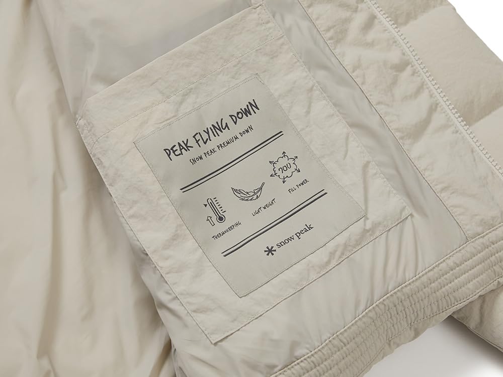 Snow Peak Land Lightweight Down Jacket Down Light Size for Men and Women GS-S25WMGDJ60, Outerwear, Jacket, Beige, 2XL,