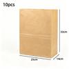 10 Pack Kraft Paper Bags Sturdy Square Bottom Multiple Sizes Reusable Recyclable for Grocery Retail Packaging