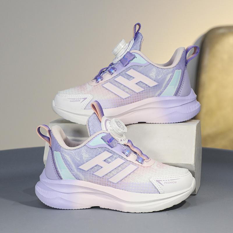 Fujian Classmates Boys Breathable Sneakers Girls Running Shoes Children's Claw Buckle Middle and Older Children's Net Shoes Entity