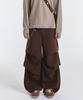 Gicheol Side Tuck Peach Skin Balloon Pants (Brown)