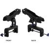 2 Pack Fishing Boat Rods Holder, 360 Degree Rotation Adjustable Fishing Rods Racks, Large Clamp Opening Folding Rod Holder for Canoe, Kayaks