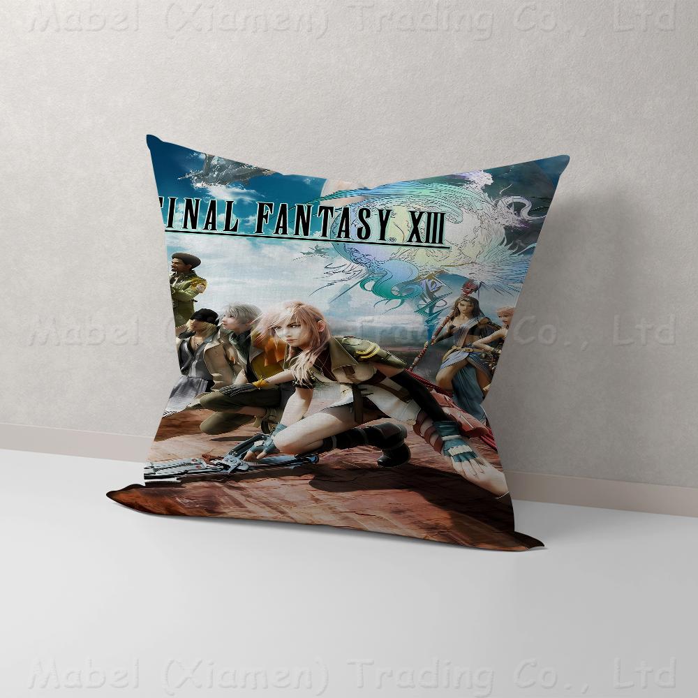 Final Fantasy Game Series Personalized Picture Text Home Decorative Pillows Household Gifts 45x45cm