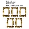 Yousheng 5Pcs/Pack Nail Decor Vintage Hollow-carved Design Alloy 3D Nail Manicure Craft Ornaments for Nail Design