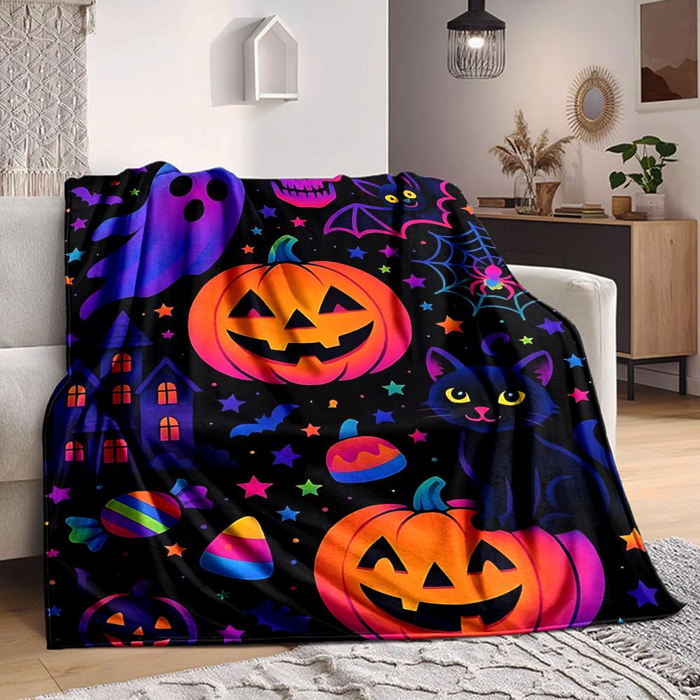 

1PC Halloween Decorations Blanket - Soft Warm All-Season Throw for Sofa, Bed, Car, Office, Throw For Sofa yy250916092 75x90cm