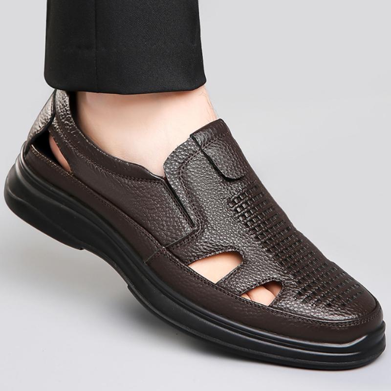 Модная мужская мягкая кожаная повседневная обувь 2024 года — фото 6