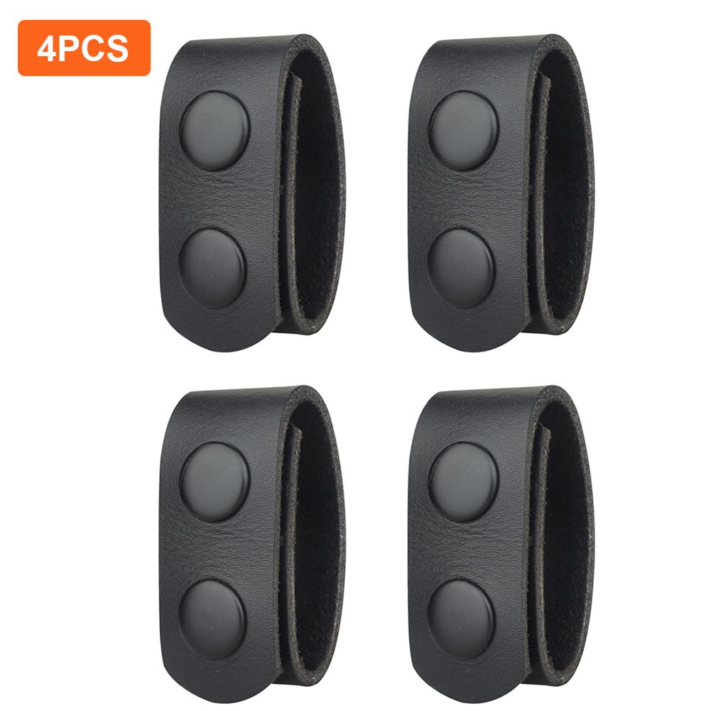 2Pcs/4Pcs Double Snap Belt Keeper Leather Tactical Belt Keeper Loop Belt Buckle For 2-2.25inch Hunting Fixed Accessories