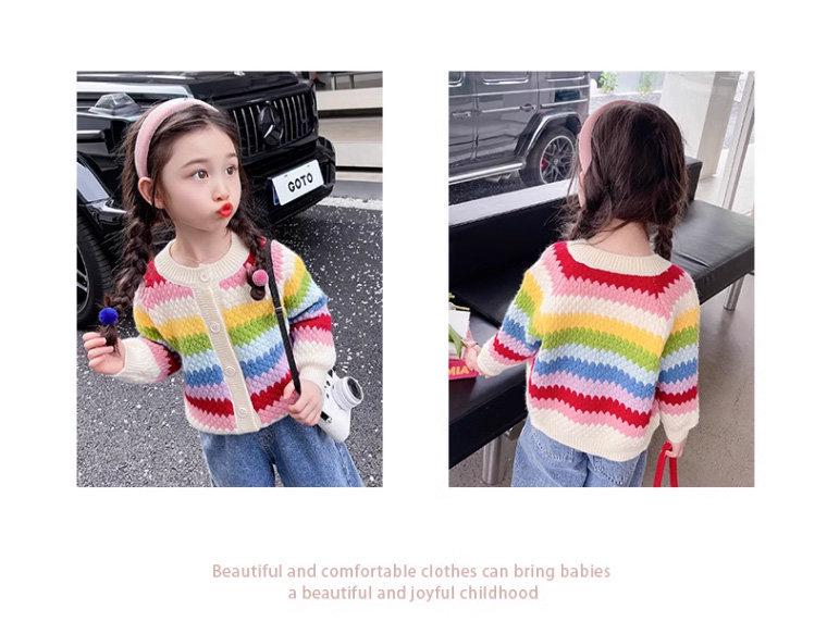 Girls' Stylish Spring & Autumn Knit Cardigan 2025 - Baby & Children's Sweater Top