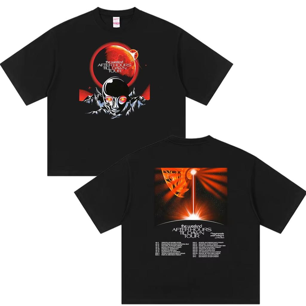 Summer Hot Sale Rapper The Weeknd After Hours Til Dawn Tour 2026 Graphic T Shirt Men Women Hip Hop Retro Fashion T-shirt