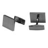 1 Pair Laser Strip Cufflinks Man's Shirt Studs for Business Wedding Party Gun Colored Squared Shape