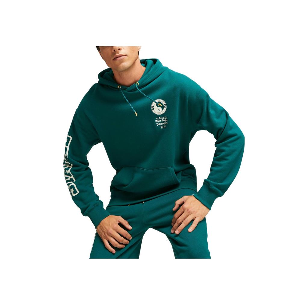 PUMA x STAPLE Ss23 Oversized Hoodie With Letter Print Men Hoodie Christmas-Green 622202-43