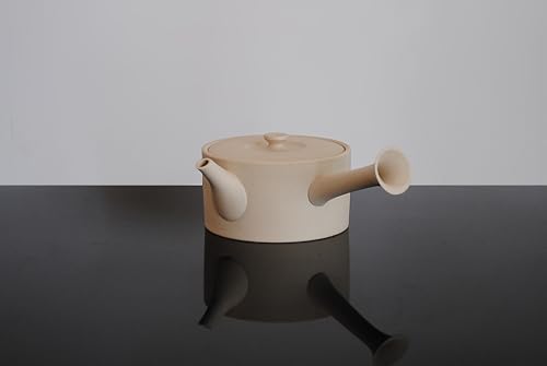 Nankai Tsusho Rokusan Tokoname Flat Teapot, White, Size: Approx. W15.5 X D20.5 X H7.5 Cm, Product Code: 0747-007