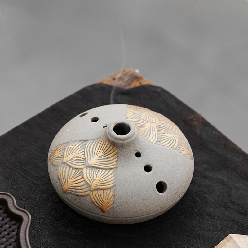 Imitation Ancient Ceramic Incense Coil Furnace Home/Study/Office/Tea Room Joss Stick/Tower Incense Creative Aromatherapy Stove