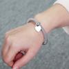 Personalized Woven Soft Bracelet Heart Lock Bracelet Women'S Electroplated Platinum Versatile Square Lock Jewelry