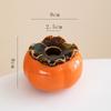 Fruit Ceramic Candle Holder Desktop Apple Persimmon Candle Holder Decoration Candle Container Candlelight Dinner Romantic Decor