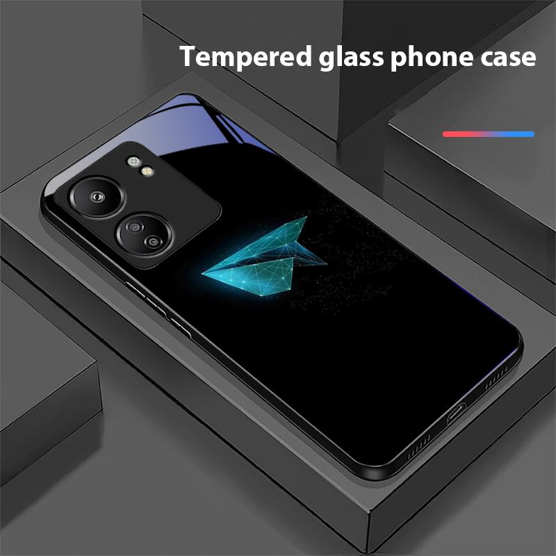 Funny Devil Eyes For Xiaomi Redmi 13C Note13 12 Pro Plus 5G Note 9 13T Pro POCO X6 F5 F6 Black Tempered Glass Phone Case
