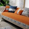 Crayon Printing Chenille Sofa Covers Set Solid Color Four Season Universal Anti-slip Sofa Towel Armchair Cover for Living Room
