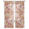 Fensterbehandlung mit Paisley-Blumenmuster, Tüll, moderne transparente Vorhänge für Küche, Wohnzimmer, Schlafzimmer, Vorhänge, Dekoration