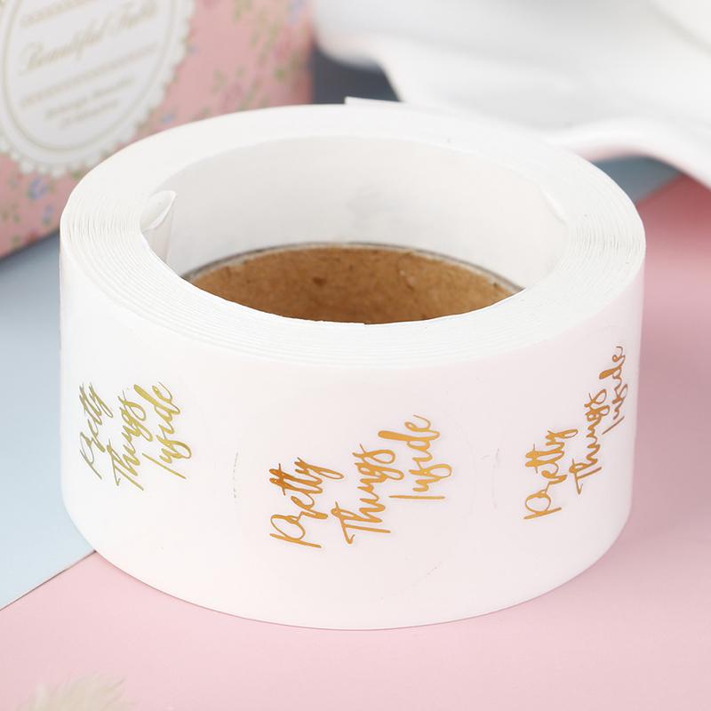 500 Labels Pretty Things Inside Stickers Thank You Sticker Baking Seal Stickers