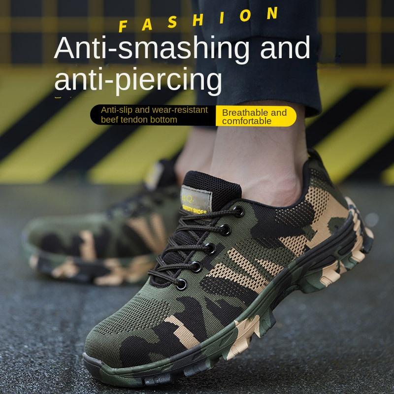 Labor Insurance Shoes Steel Baotou Anti-smashing and Stab-proof Safety and Lightweight Work Shoes