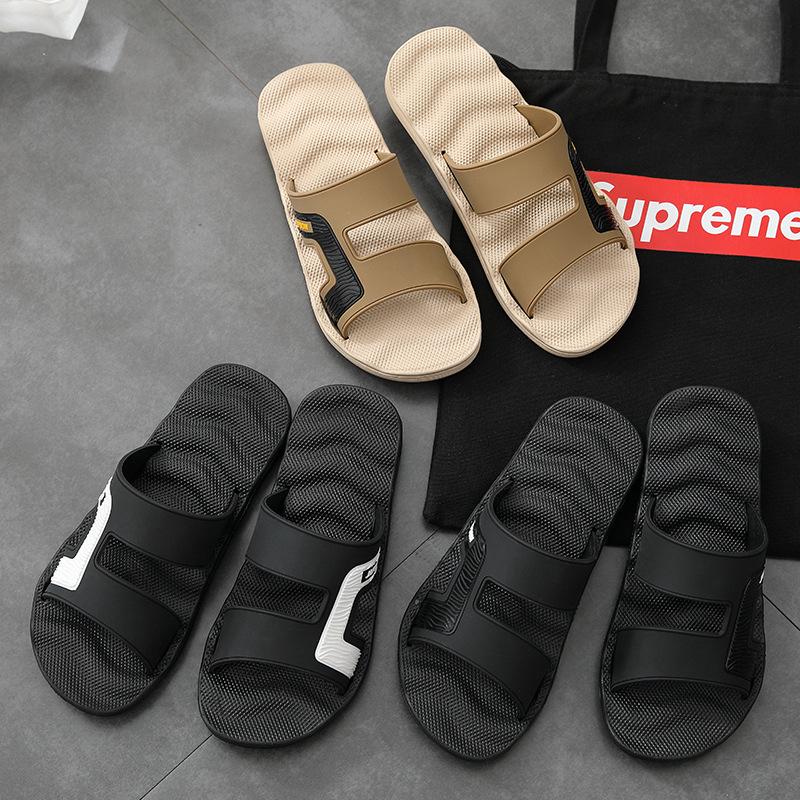 Pánské nadměrné protiskluzové venkovní masážní koupelové pantofle a žabky