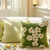 Nordic Light Luxury Ins Moss Green Living Room Sofa Pillow Cushion Office Waist Pillow Pillow Case Core-free